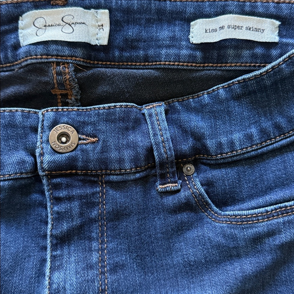 Jessica Simpson High Rise Dark Blue Jeans - Picture 5 of 6